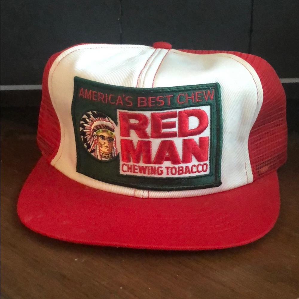 Vintage Red Man Chewing Tobacco Hat Trucker cap